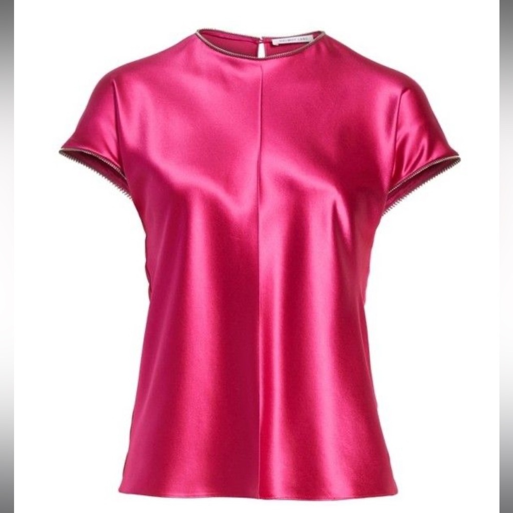 Helmut Lang zipper detail silk top